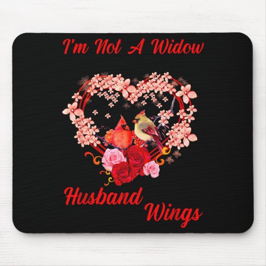 Memorial I'm Not A Widow Husband Wings Cardinal An Muismat (Voorkant)