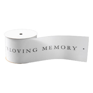 Memorial in het liefhebben van geheugen, eenvoudig grosgrain lint