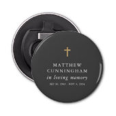 Memorial in het liefhebben van geheugen Modern Sim Button Flesopener (Voorkant)