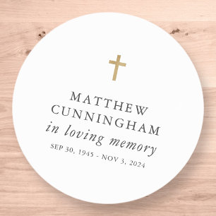Memorial in het liefhebben van geheugen Modern Sim Ronde Sticker