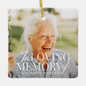 Memorial in liefdevolle herinnering Moderne elegan Keramisch Ornament (Voorkant)