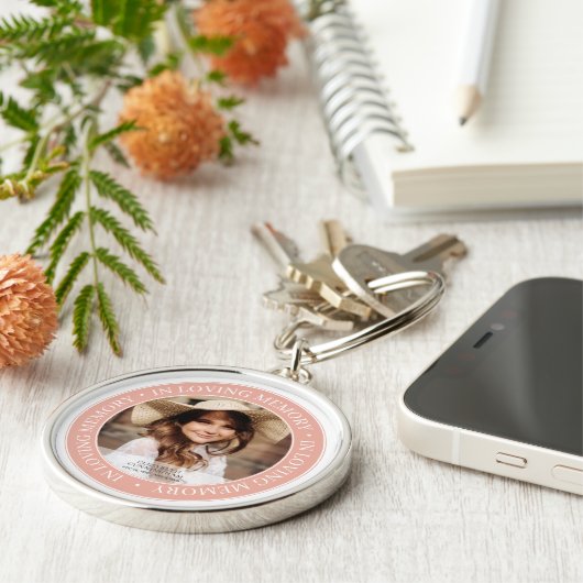 Memorial in Loating Memory Classic Custom Photo Sleutelhanger (Zijkant)
