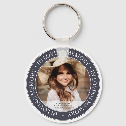 Memorial in Loating Memory Classic Custom Photo Sleutelhanger (Voorkant)