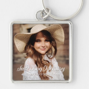 Memorial in Loating Memory Classic Elegant Photo Sleutelhanger