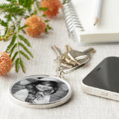 Memorial in Loating Memory Classic Elegant Photo Sleutelhanger (Zijkant)