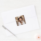 Memorial in Loating Memory Classic Elegant Photo Vierkante Sticker (Envelop)