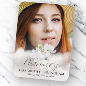 Memorial in Loating Memory Clouds Modern Photo Magneet