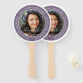 Memorial in Loating Memory Elegant Classic Photo Handwaaier (Voorkant en achterkant)