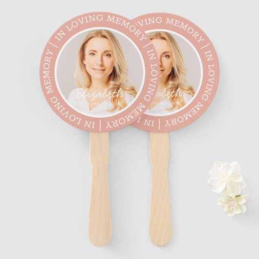 Memorial in Loating Memory Modern Custom Photo Handwaaier (Voorkant en achterkant)