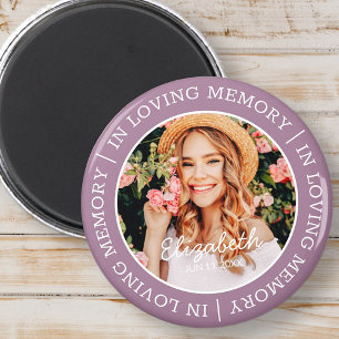 Memorial in Loating Memory Modern Custom Photo Magneet
