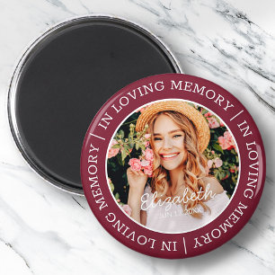 Memorial in Loating Memory Modern Custom Photo Magneet