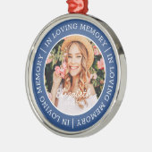 Memorial in Loating Memory Modern Custom Photo Metalen Ornament (Links)