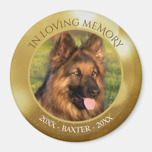 Memorial in LOMORY Foto Name Dates Gold Magneet