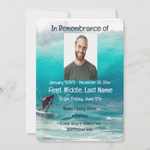 Memorial Invites Service Wave Surfer Water Kaart
