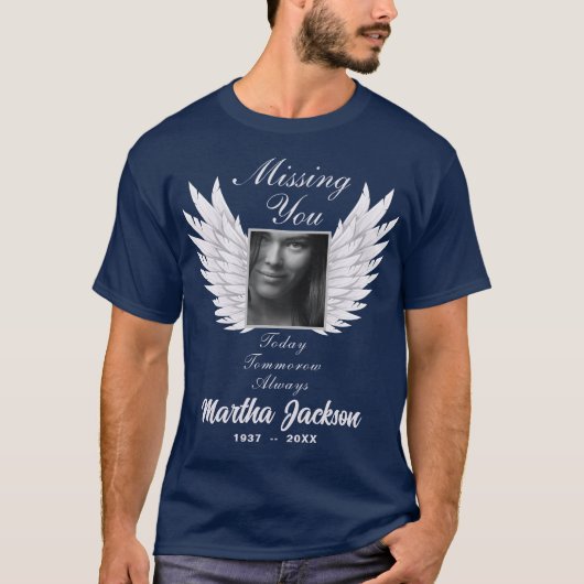 MEMORIAL Je Vous Manque Souvenir T-shirt de deuil (Devant)