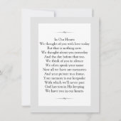 Memorial Kaart (Achterkant)