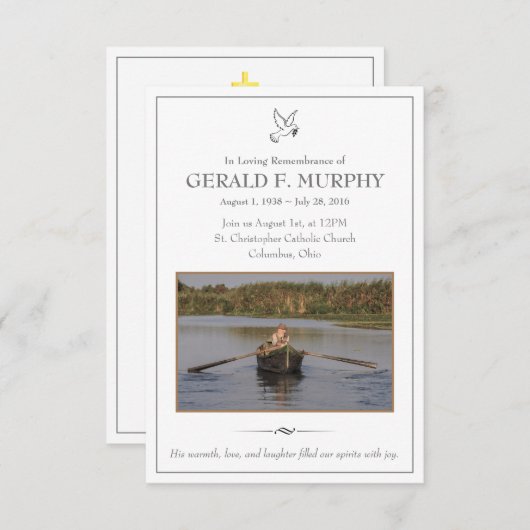 Memorial Kaart (Voorkant / Achterkant)