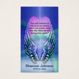 Memorial Kaart | Hart en engelenvleugels