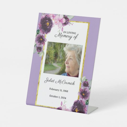 Memorial Kaart Reclamebord Met Voetstuk (Voorkant)