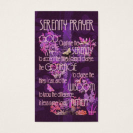 Memorial Kaart | Serenity Prayer Paars