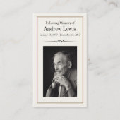 Memorial Kaart Visitekaartje (Voorkant)