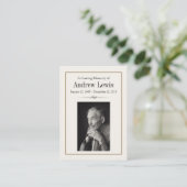 Memorial Kaart Visitekaartje (Staand voorkant)