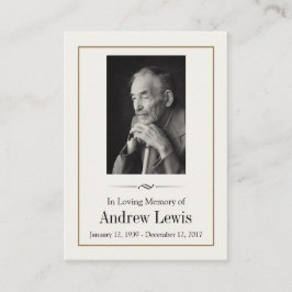 Memorial Kaart Visitekaartje