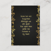 Memorial Keepomwille Classic Modern Black Gold Visitekaartje (Achterkant)