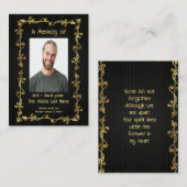 Memorial Keepomwille Classic Modern Black Gold Visitekaartje (Voorkant / Achterkant)