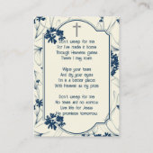 Memorial Keepomwille Classic Modern Foliage Visitekaartje (Achterkant)