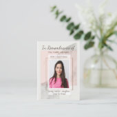 Memorial Keepomwille Classic Moderne Feminine Visitekaartje (Staand voorkant)