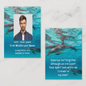 Memorial Keepomwille Dolphins Underwater Ocean Visitekaartje (Voorkant / Achterkant)