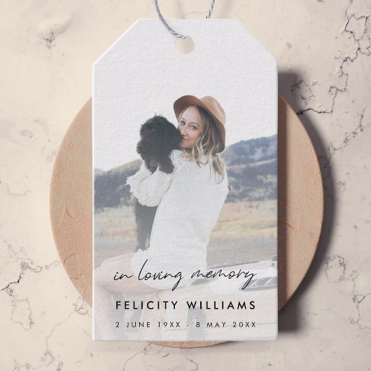 Memorial Keepomwille | Informele Script Funeral Fa Cadeaulabel