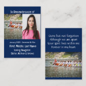 Memorial Keepomwille Kayaking Kayaker Visitekaartje (Voorkant / Achterkant)