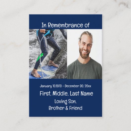 Memorial Keepomwille Skateboarding Visitekaartje (Voorkant)