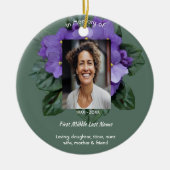 Memorial Keepsake African Violet Keramisch Ornament (Voorkant)