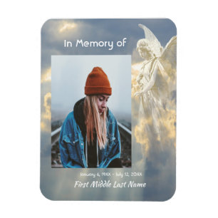 Memorial Keepsake Angel Sky Clouds Magneet