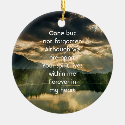 Memorial Keepsake Beautiful Lake Beach Keramisch Ornament (Voorkant)