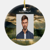 Memorial Keepsake Beautiful Lake Beach Keramisch Ornament (Achterkant)