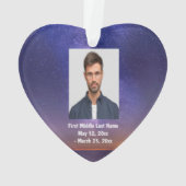 Memorial Keepsaké belle Sta Dated Photo personnali (dos)