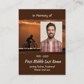 Memorial Keepsake Biking Cycling Bike Visitekaartje (Voorkant)