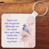 Memorial Keepsake  Bluebird Garden  Sleutelhanger (Achterkant)