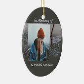 Memorial Keepsake  Card Dragonfly Dewdrops Keramisch Ornament (Rechts)