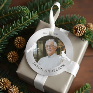 Memorial Keepsaké Cardinal Bird Faux Silver Photo