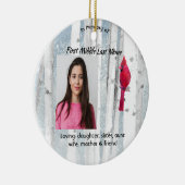 Memorial Keepsake Cardinal Bird Keramisch Ornament (Rechts)