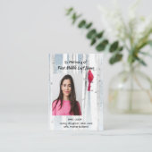 Memorial Keepsake Cardinal Bird Visitekaartje (Staand voorkant)