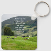 Memorial Keepsake Cattle Beef Dairy Farm Landscape Sleutelhanger (Achterkant)