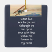 Memorial Keepsake  Clouds Biplane Sky Keramisch Ornament (Achterkant)