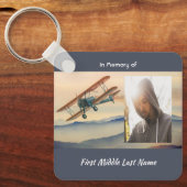 Memorial Keepsake  Clouds Biplane Sky Sleutelhanger (Voorkant)