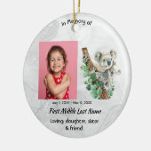 Memorial Keepsake Cute Koala Children Keramisch Ornament (Links)